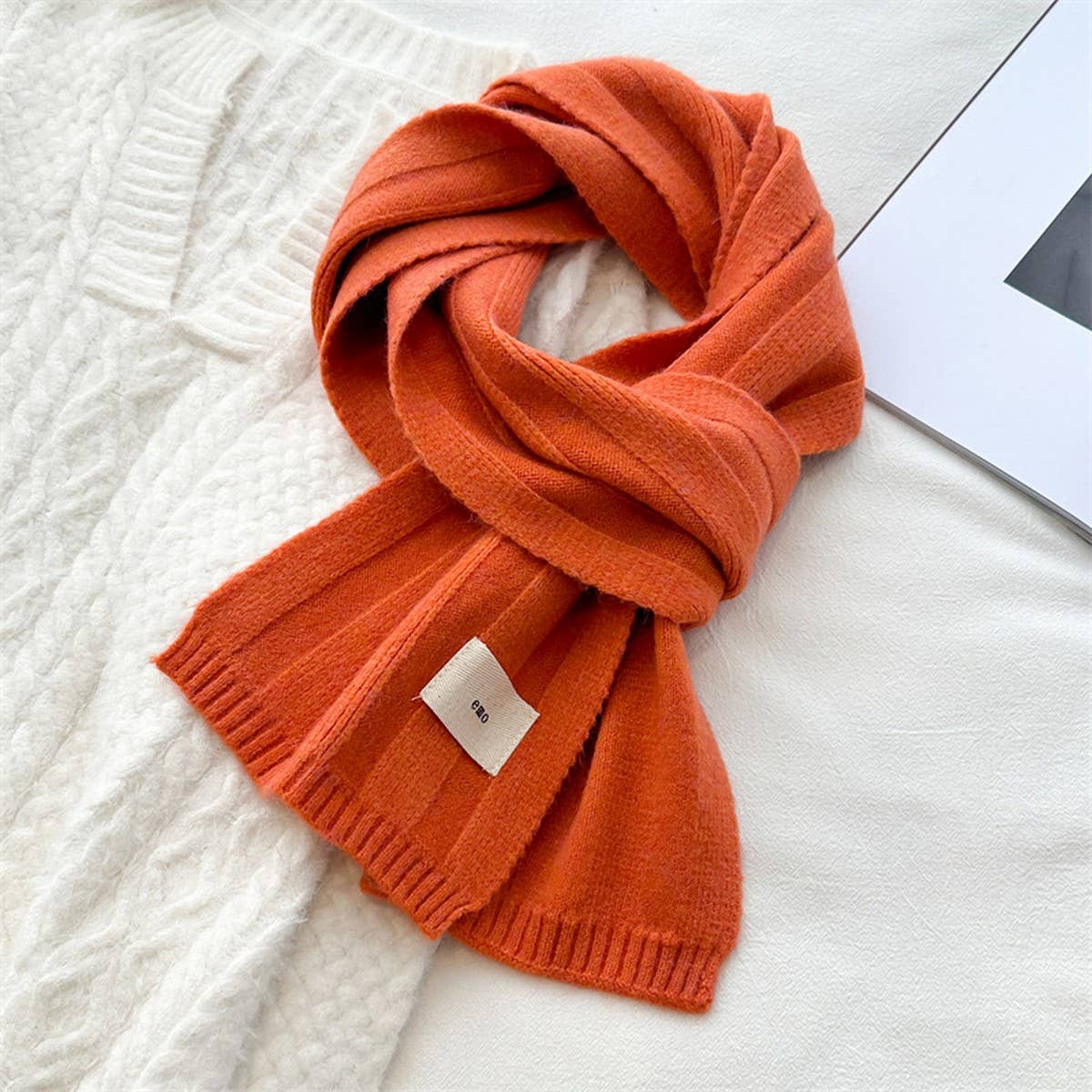 Knit Stripe Scarf Warm Fall/Winter Unisex Scarf_Cwasc0985