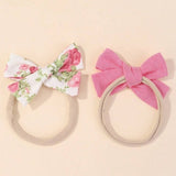 BABY NYLON BOW HEADBAND SET SOFT NO MARK_CWAHA6748