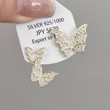 FOREST ASYMMETRIC BUTTERFLY EARRINGS_CWAJE1520