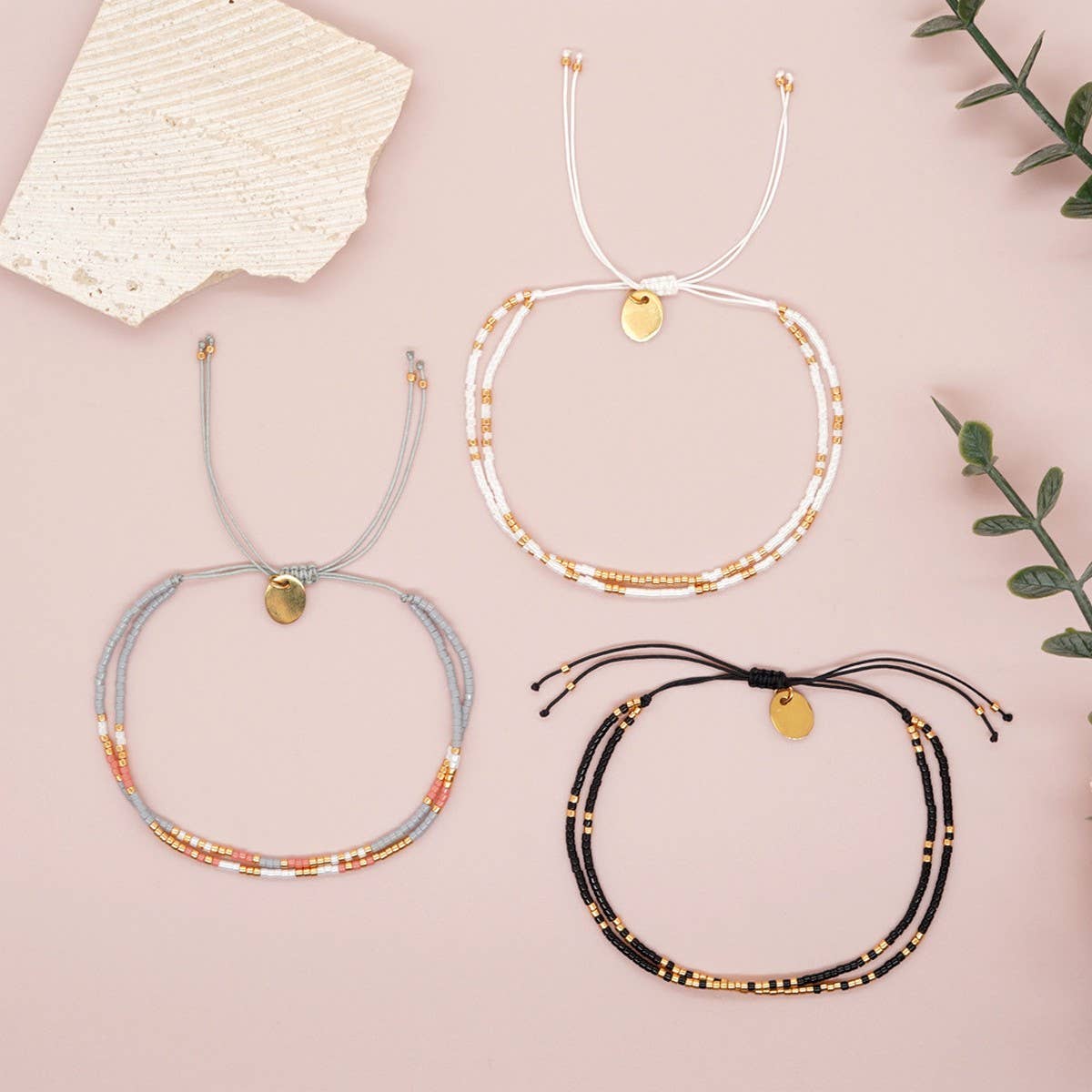 DOUBLE LAYER RICE BEAD HAND WOVEN BEADED BRACELET_CWMM3875