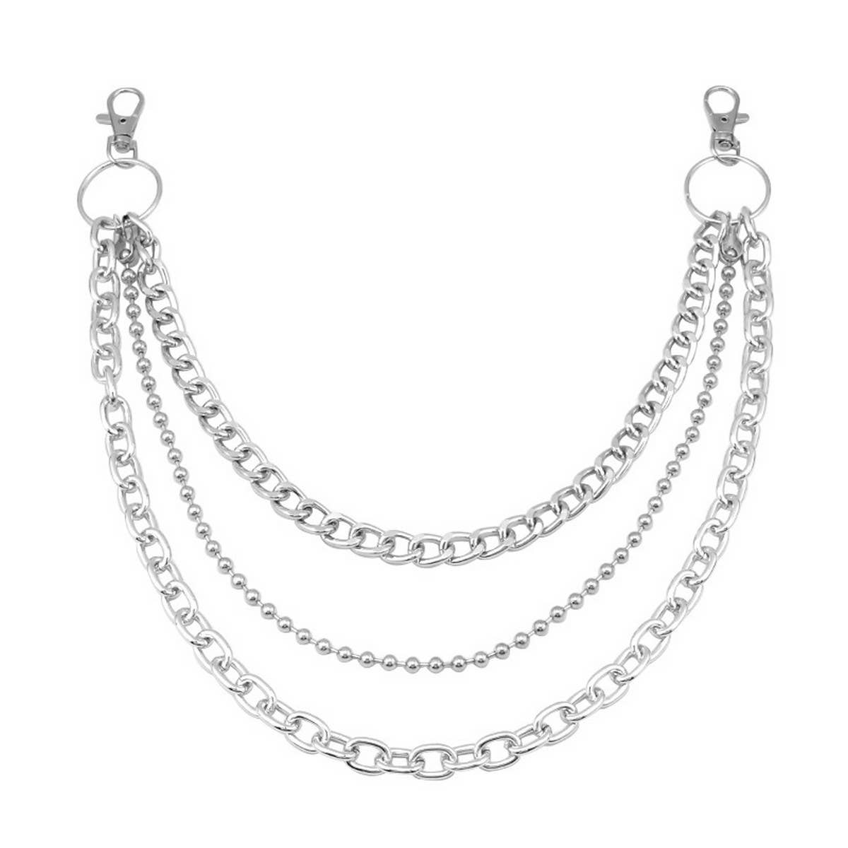 MINIMALIST RETRO HIP HOP PANTS CHAIN_CWMM0671