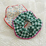 2024 NEW FOREST FLORAL PLAID HAIR TIE_CWAHA1371