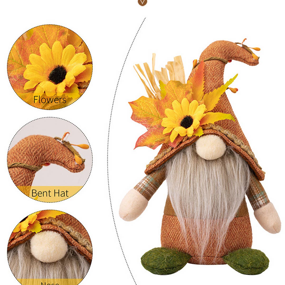 THANKSGIVING FACELESS DOLL DWARF ORNAMENTS_CWMM1755