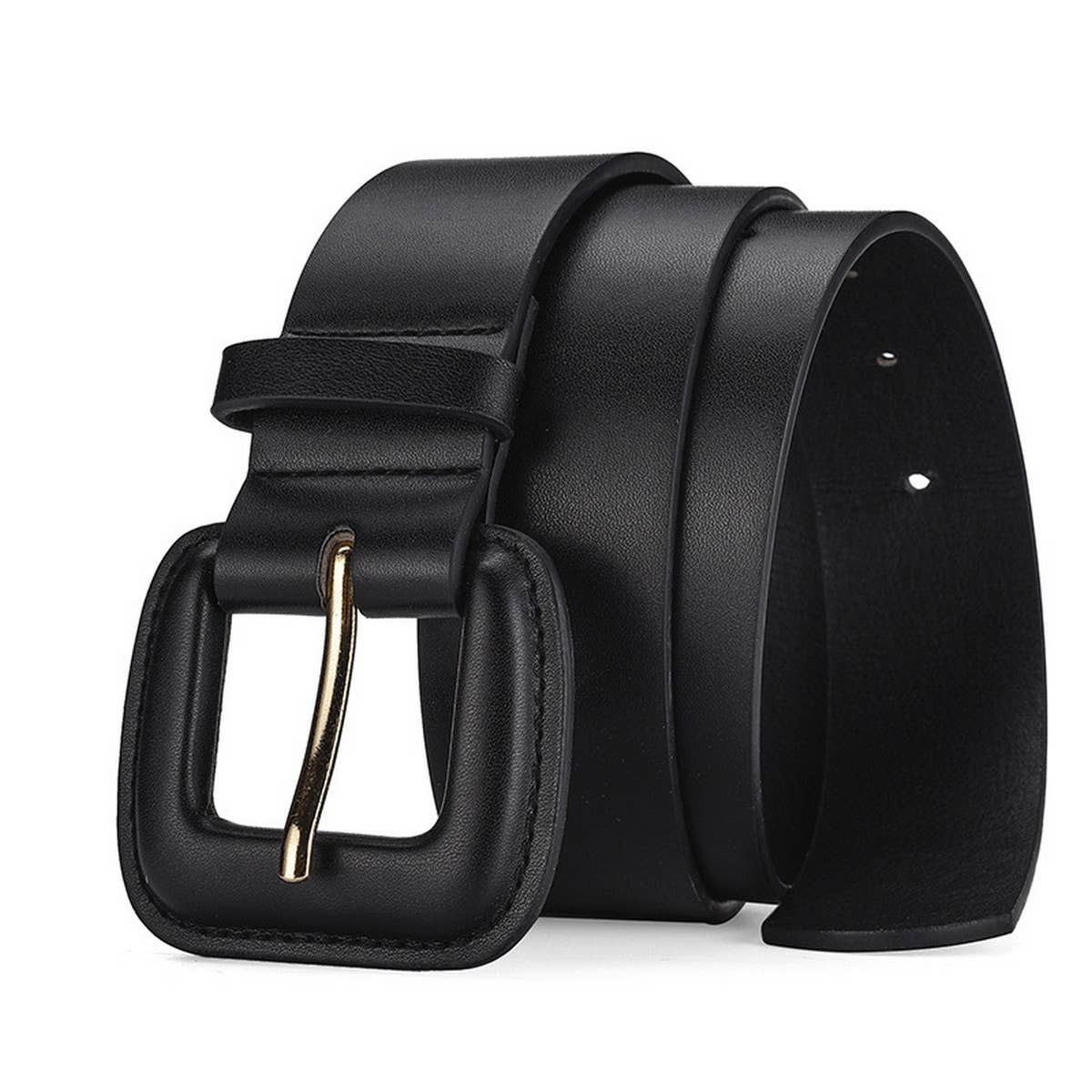 Women New Fashion Buckle Simple Belt_Cwabe0369