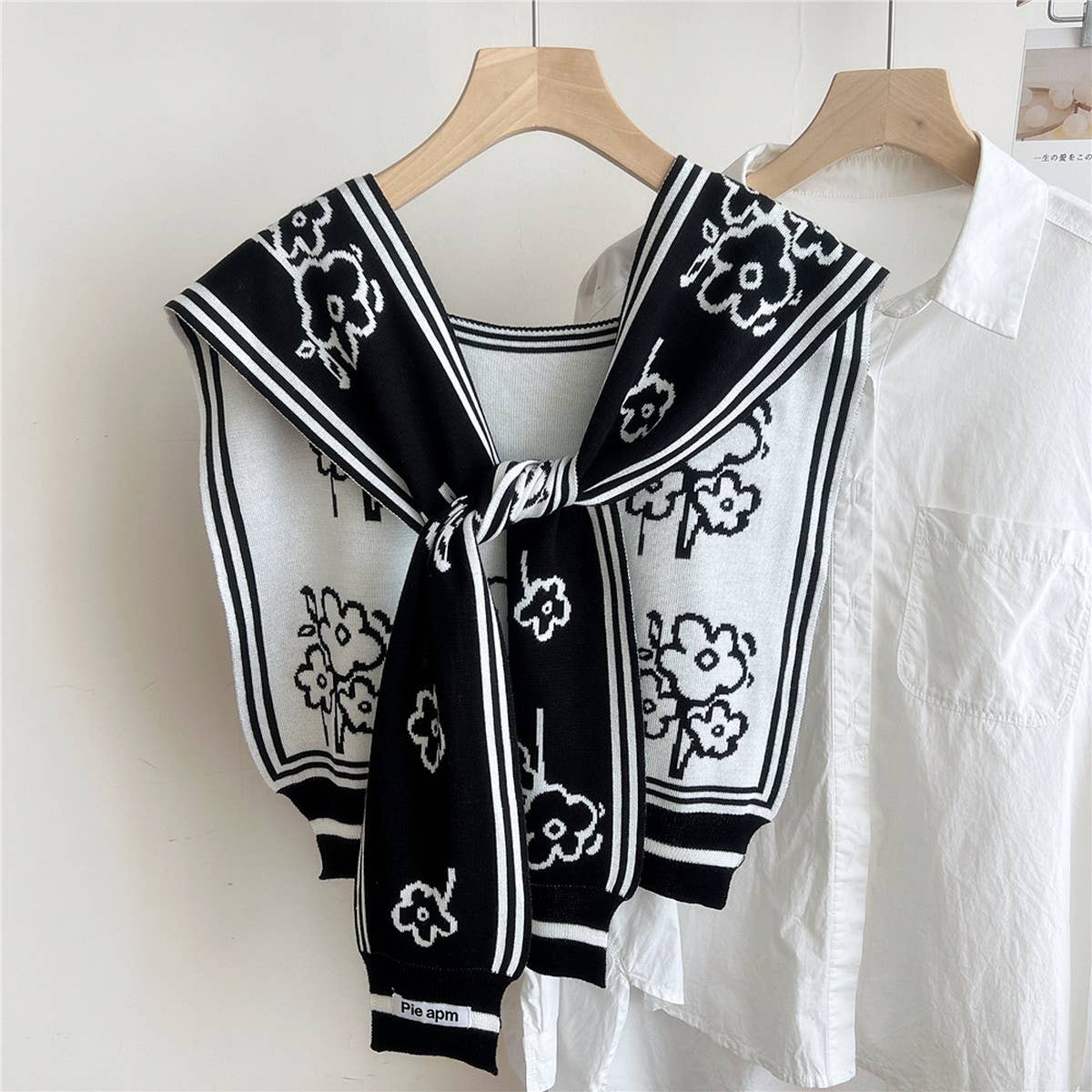 FLORAL KNIT SHAWL LIGHT CARDIGAN SCARF FOR WOMEN_CWASC0847