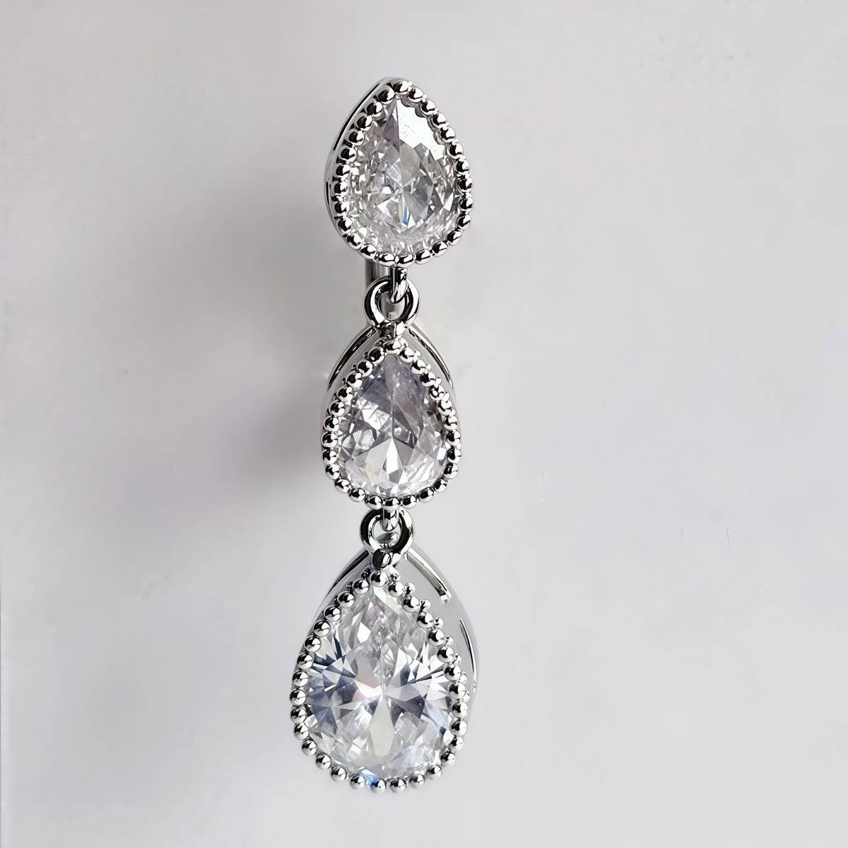 Teardrop Zircon Belly Button Ring For Women_Cwmm9455