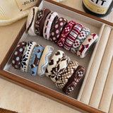Polka Dot Bow Shell Hair Claw Elegant Clip_Cwaha07888