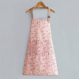 FLORAL PRINT SUMMER THIN CANVAS APRON WITH POCKETS_CWMM2039