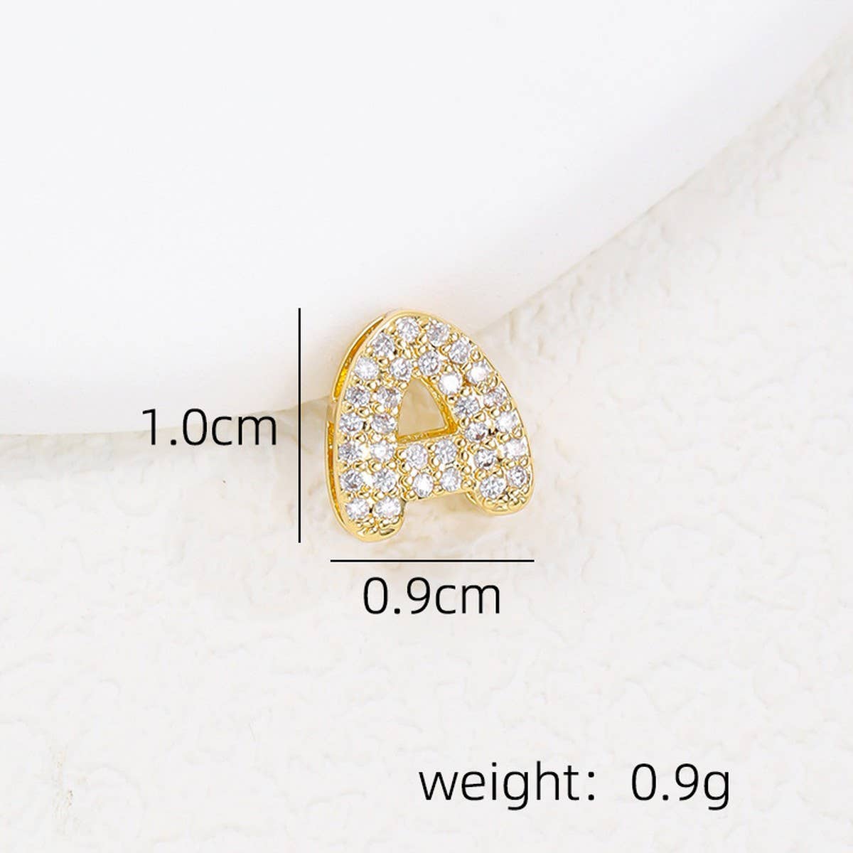 Tiny Zirconia Pendant 26 Letters Necklace_Cwmm5863