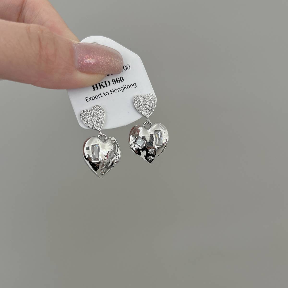 EXQUISITE DOUBLE HEART EARRINGS_CWAJE1350