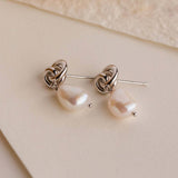 Versatile Pearl Earrings Sweet Geometric Design