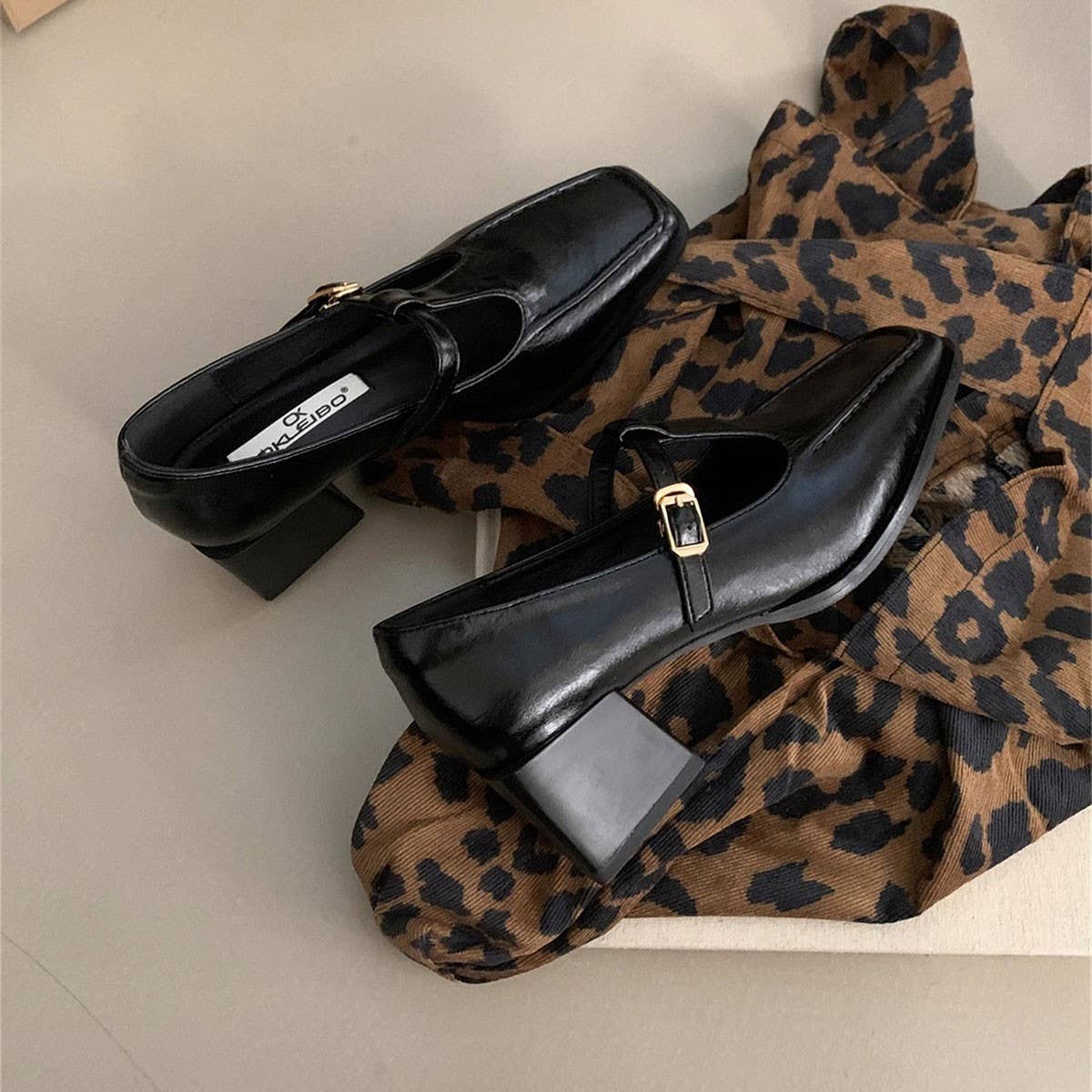 SILVER MARY JANE SHOES WOMEN CHUNKY HEEL_CWSHF0146