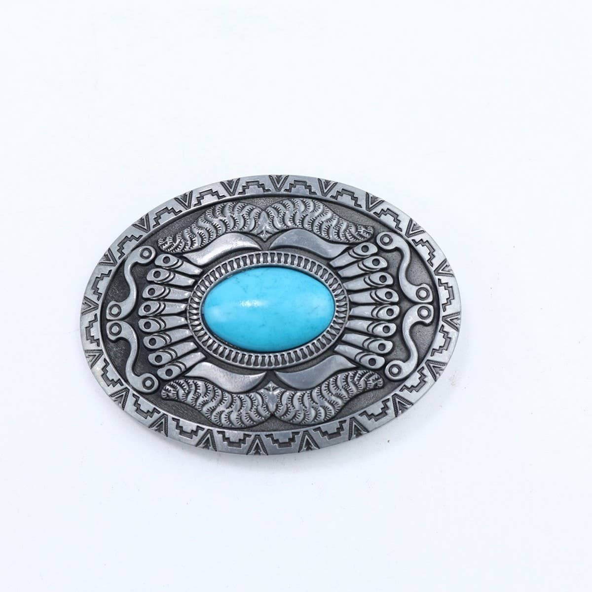 BOHEMIAN TURQUOISE VINTAGE BELT BUCKLE_CWABE0424