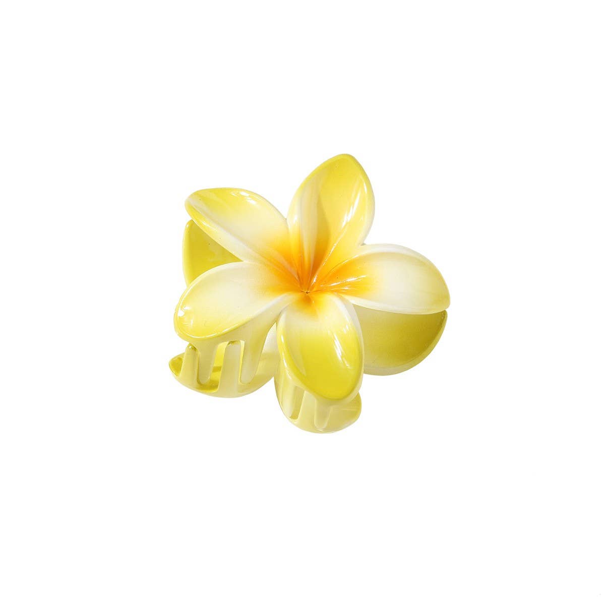 GRADIENT FLOWER HAIR CLAW PLUMERIA BEACH CLIP_CWMM4940