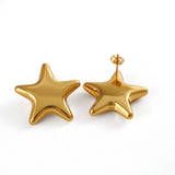 MINIMALIST STAR HEART STAINLESS STEEL EARRINGS_CWMM8895