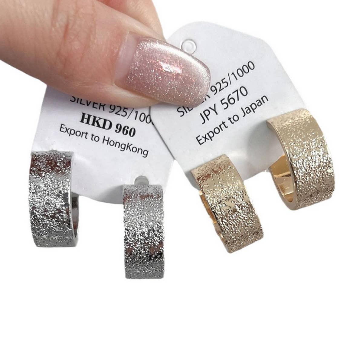 LIGHT LUXURY CURVED EARRINGS_CWAJE1449