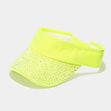 RHINESTONE VISOR HAT TRENDY SUNSHADE BASEBALL CAP_CWAH3291