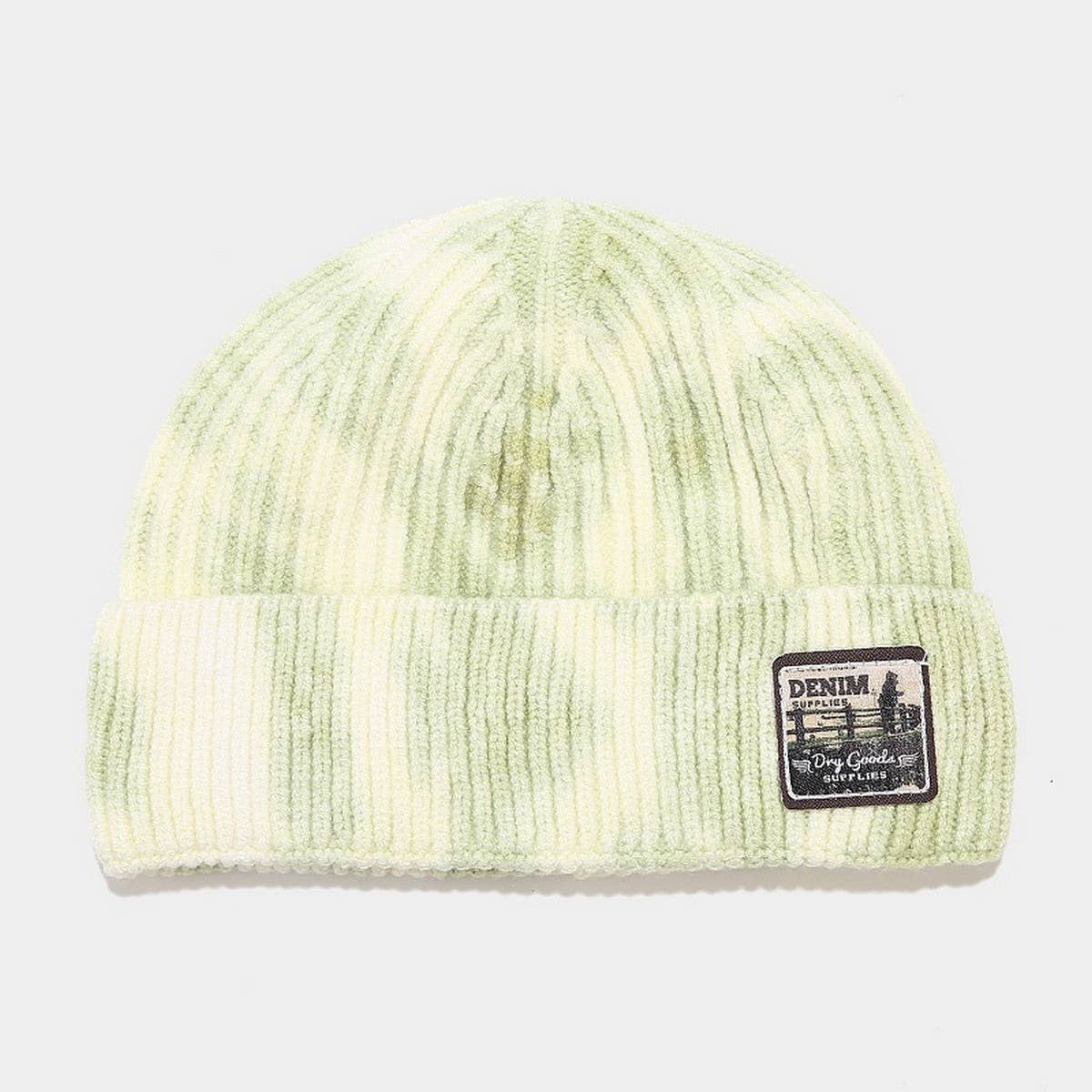 LABEL TIE DYED MELON SHAPED HAT KNITTED HAT_CWAH2076