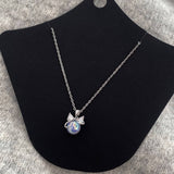 MERMAID PEARL BOW ZIRCON NECKLACE FOR WOMEN_CWAJE3087