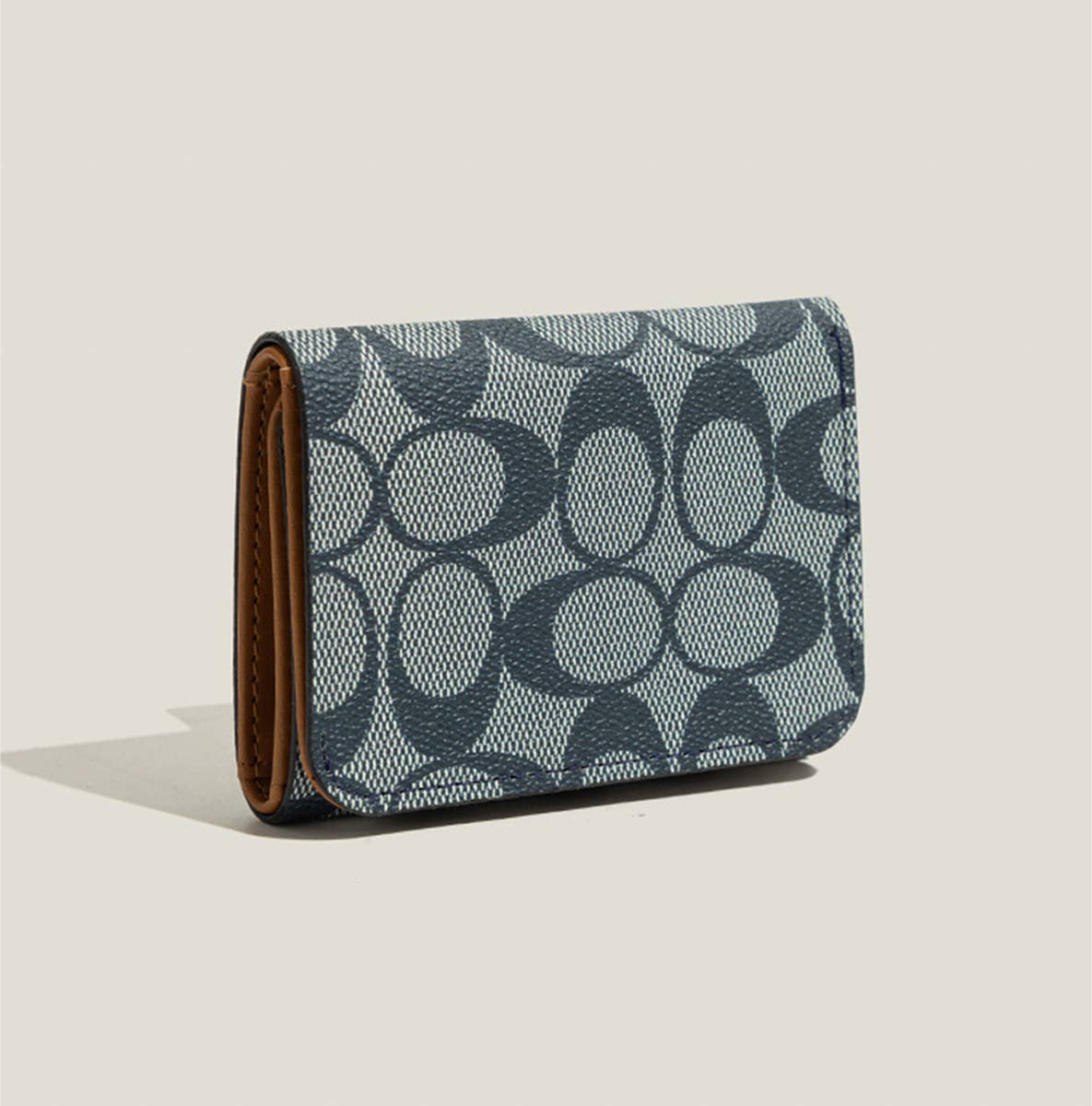 New Vintage Geometric Letter Mini 3-Fold Wallet_Cwab06269