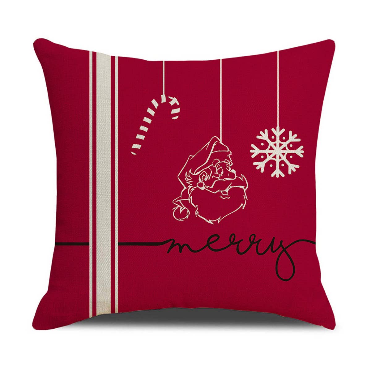 NEW PINK CARTOON CHRISTMAS LINEN PILLOWCASE_CWMM1377