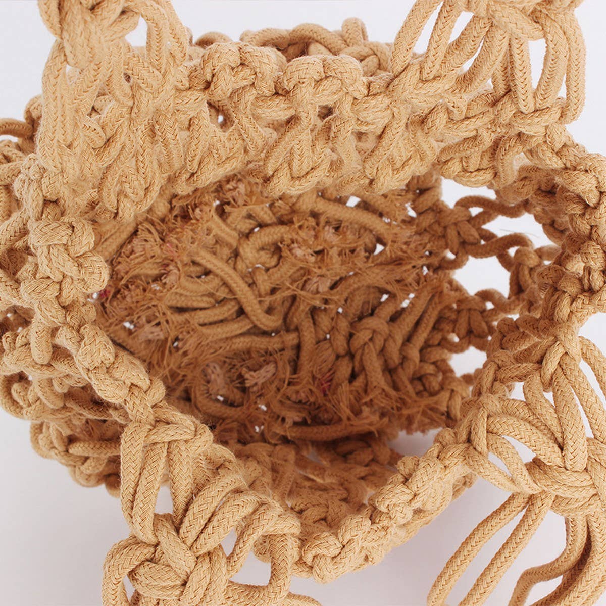 FASHION HOLLOW THICK COTTON ROPE HAND WOVEN BAG_CWAB4687