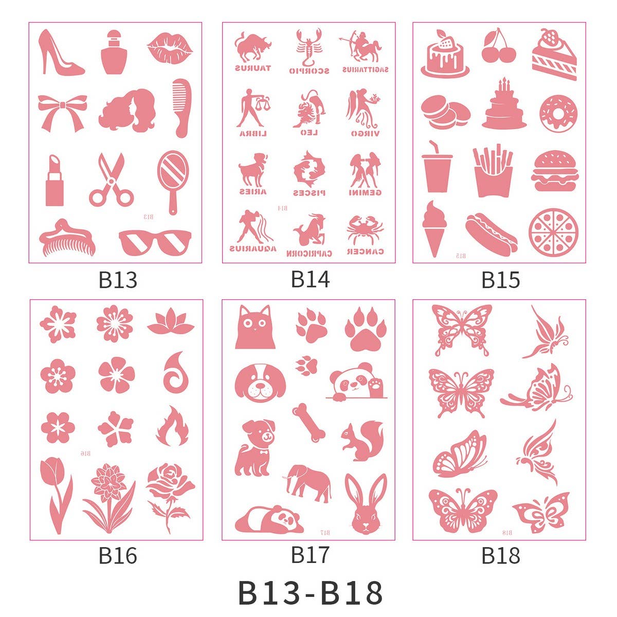 KIDS TATTOO STICKER SET CREATIVE BODY ART DECALS_CWMM8355