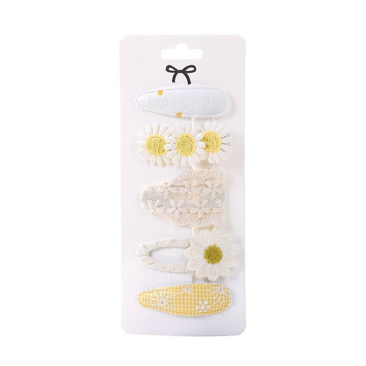 DAISY BB CLIP SET PRINTED CUTE FABRIC CLIPS_CWAHA6701