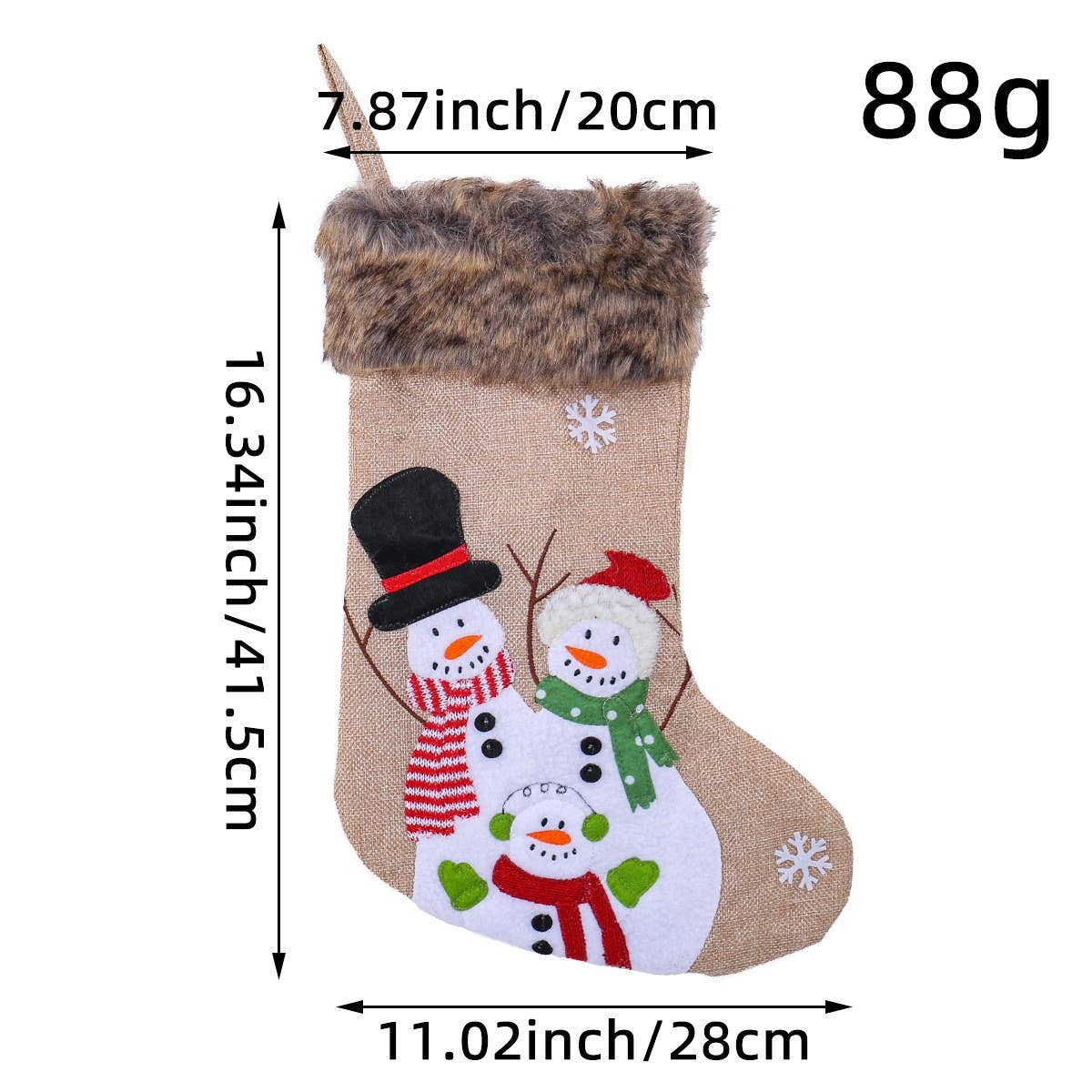 PLUSH EMBROIDERED CHRISTMAS STOCKING CANDY BAG_CWMS1449