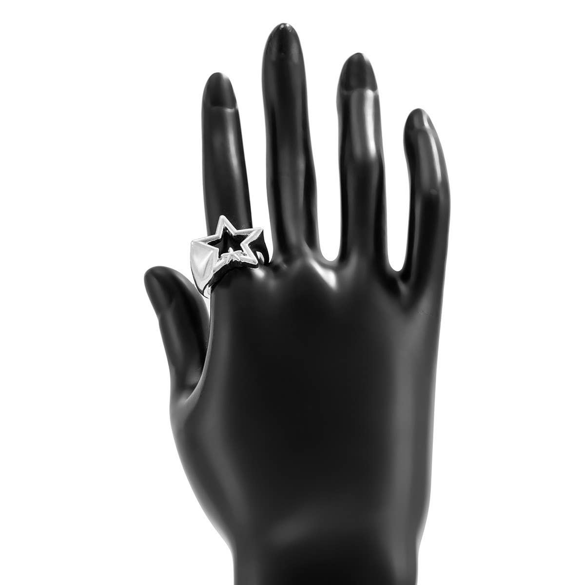 NEW FASHION FIVE POINTED STAR OPEN ALLOY RING_CWMM3238