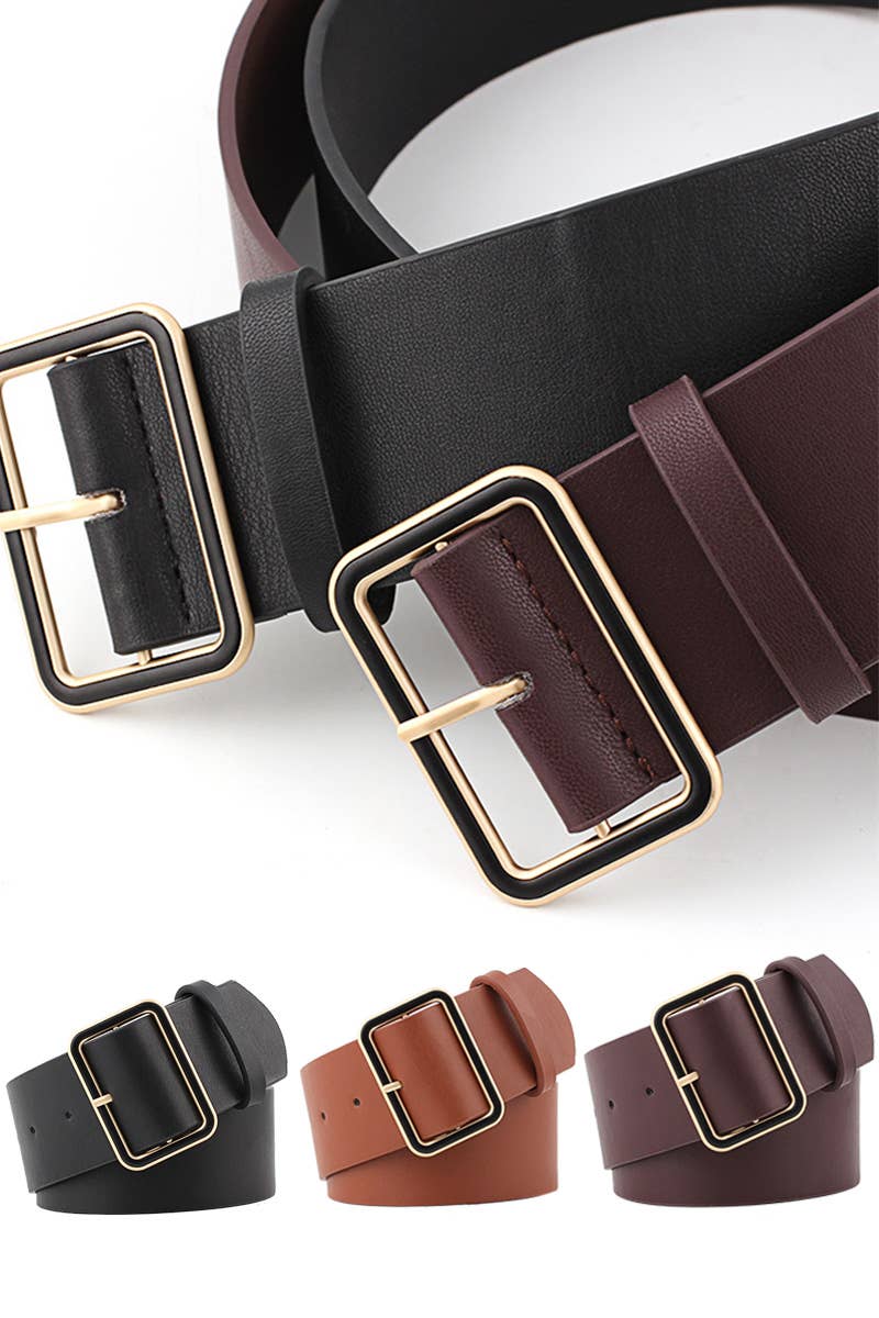 SIMPLE SQUARE BUCKLE DANDY BELT_CWABE0075