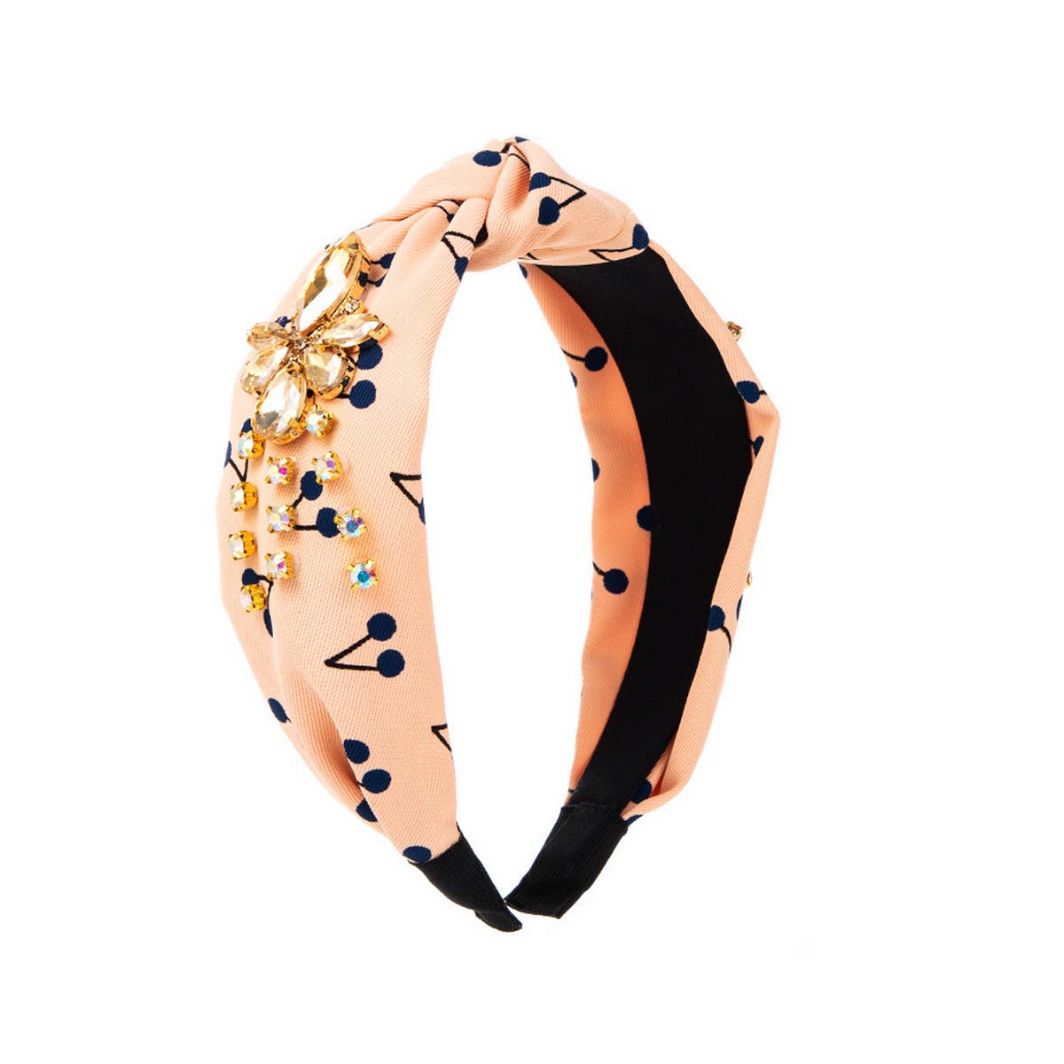 CHERRY PRINT MIDDLE KNOT HEADBAND_CWAHA2128