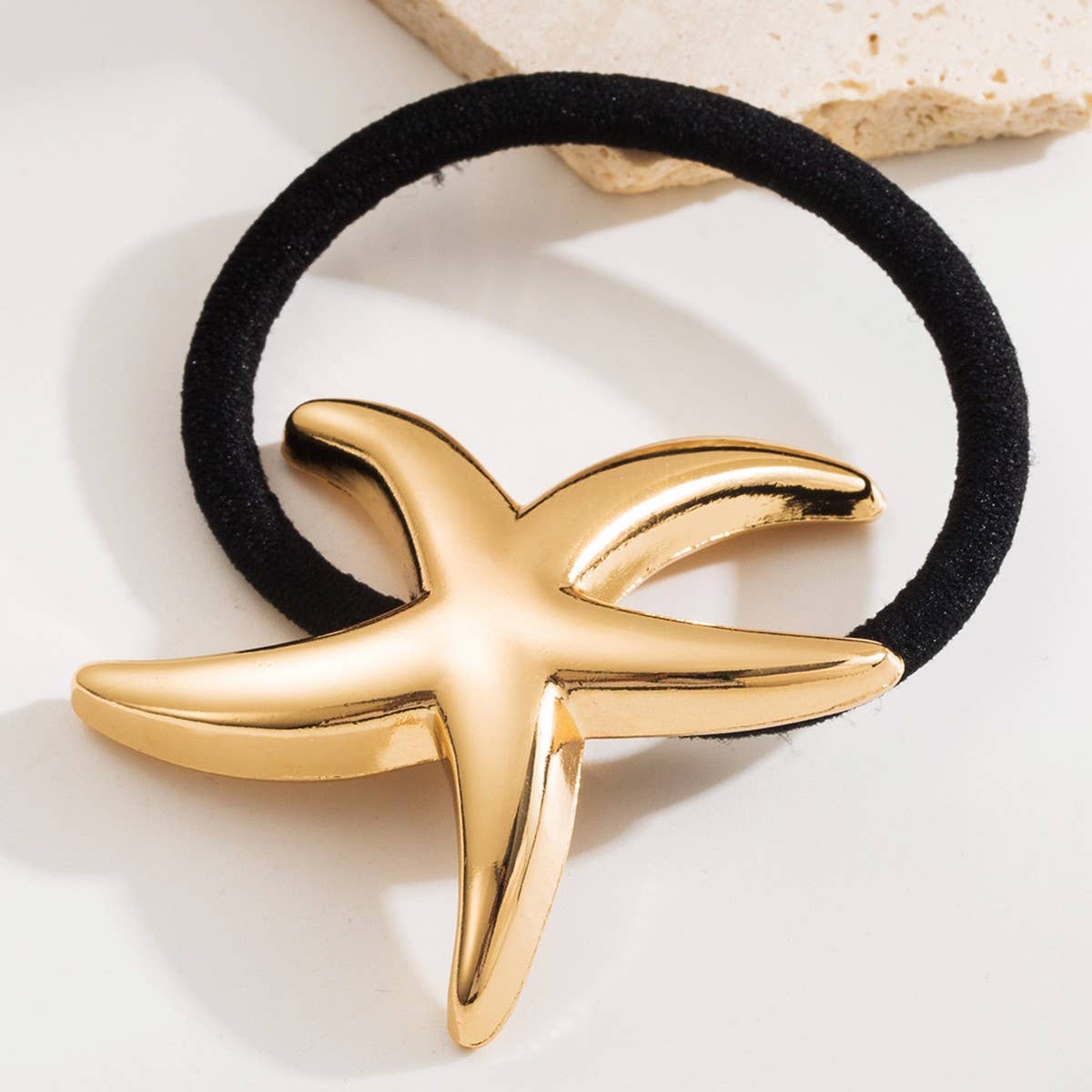 NEW MINIMALIST FLOWER STAR PONYTAIL HAIR TIE_CWAHA6206