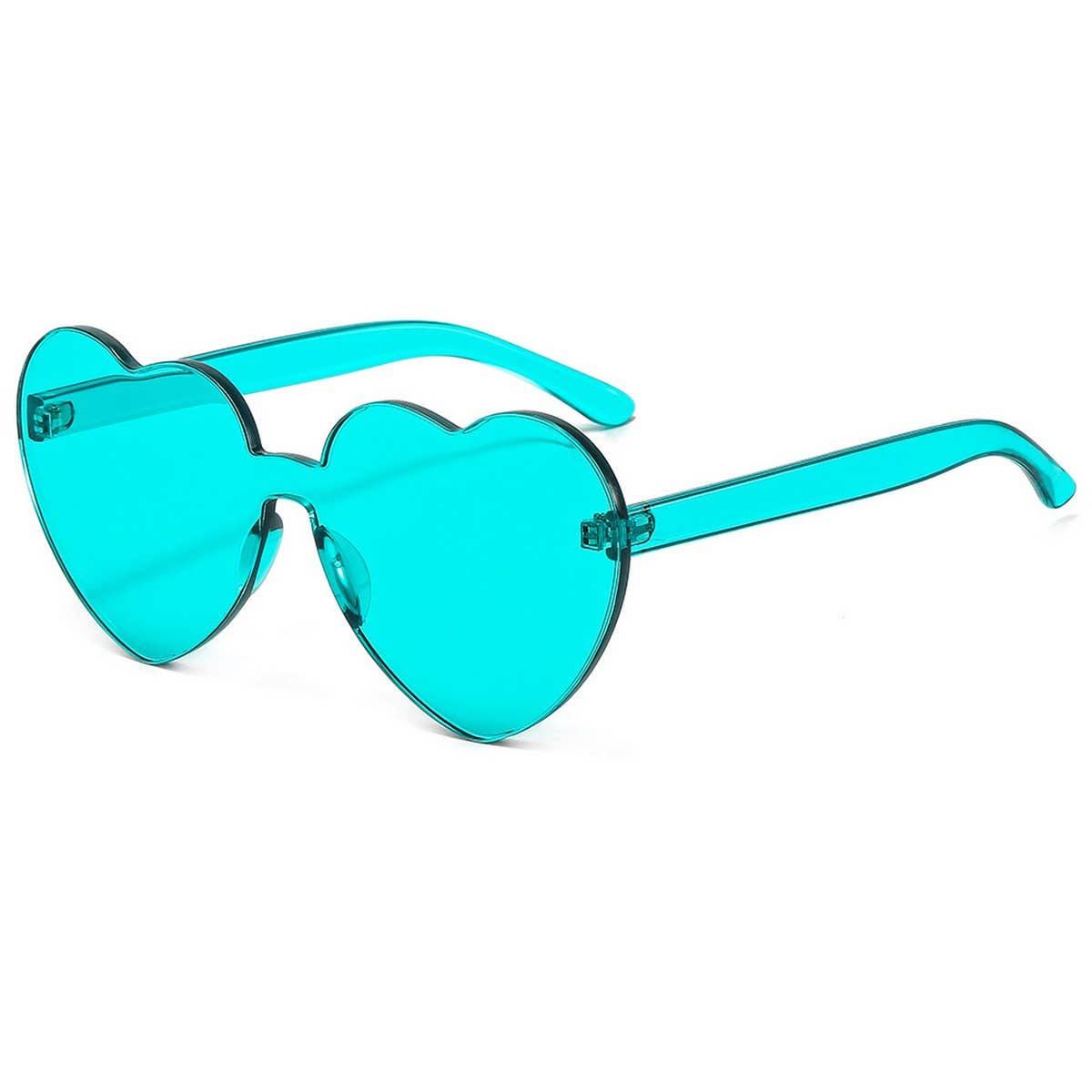 FRAMELESS HEART JELLY COLOR THICK SUNGLASSES_CWASG1194