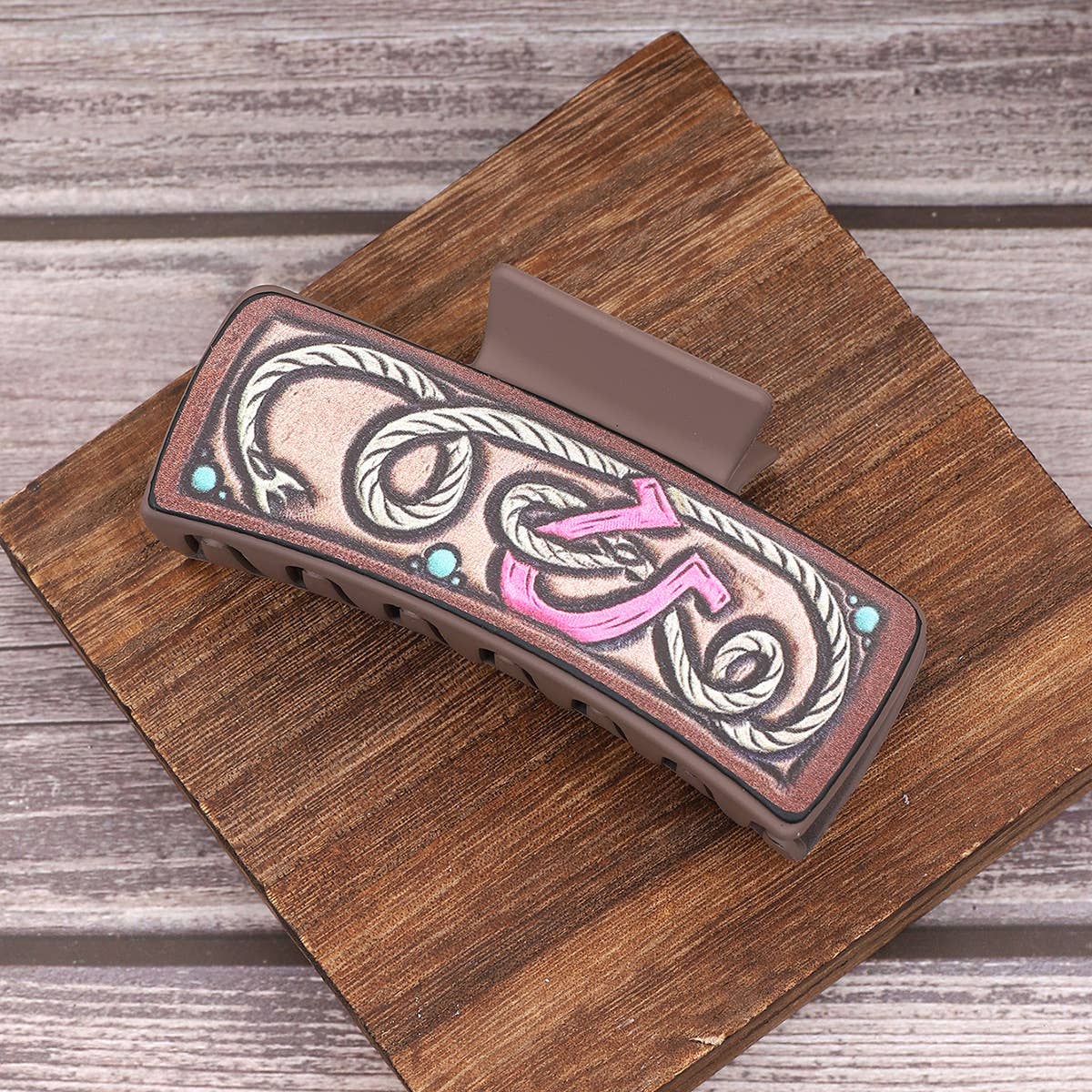 Western Cactus Sunflower Hair Claw Cowgirl Style_Cwasc1612