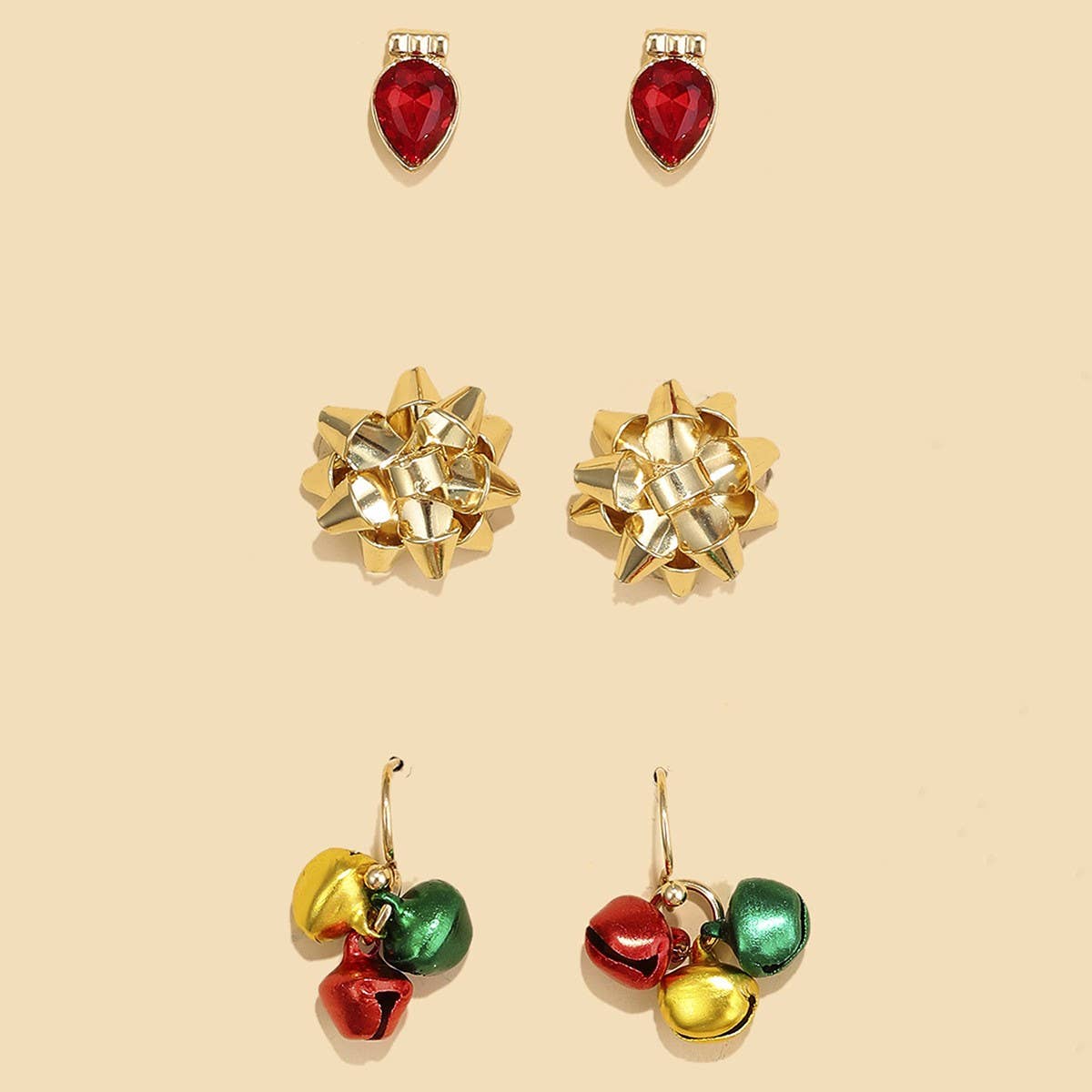 CHRISTMAS EARRING COMBINATION CARTOON EARRING SET_CWMM2611