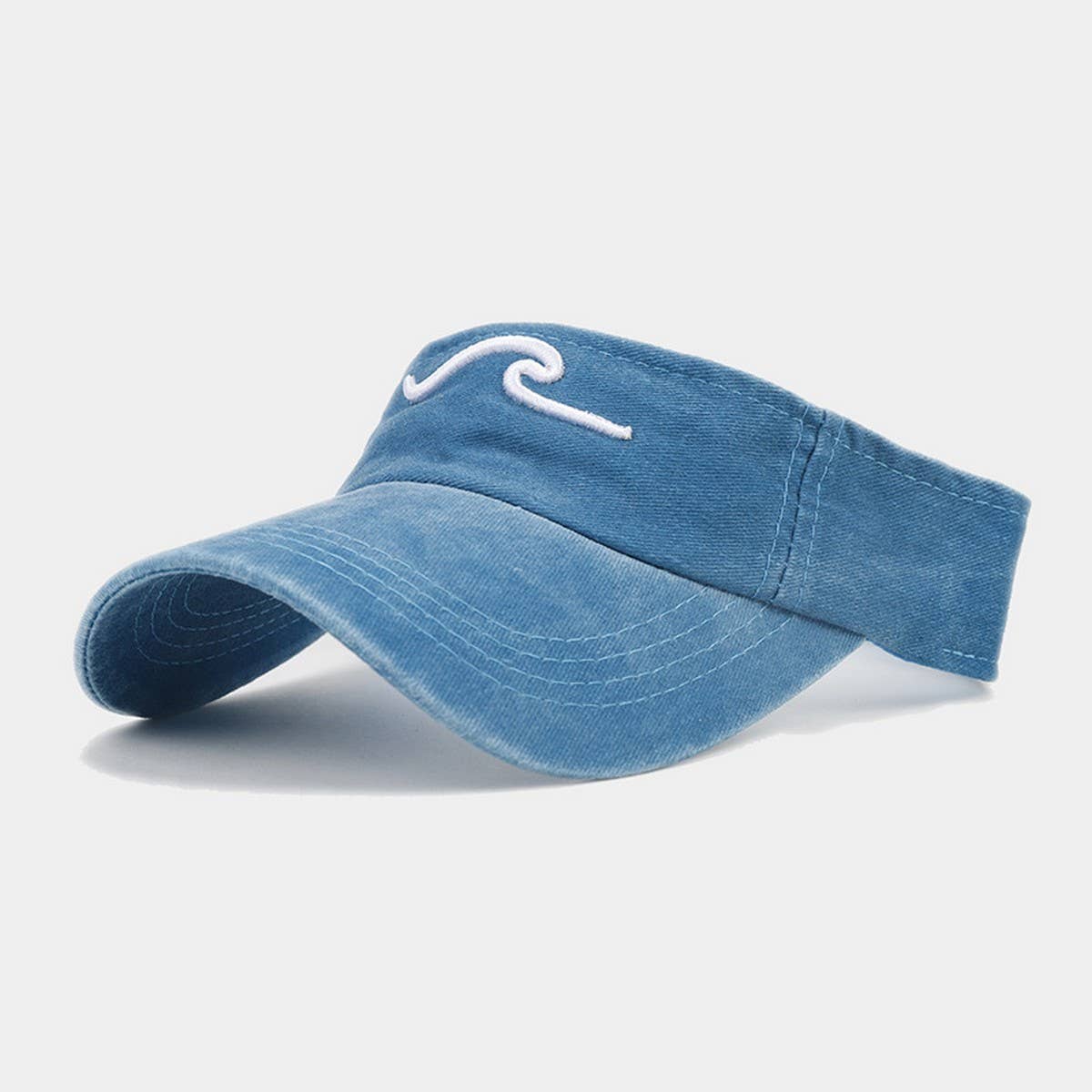 3D WAVE EMBROIDERED VISOR HAT UNISEX SUNSHADE CAP_CWAH3299