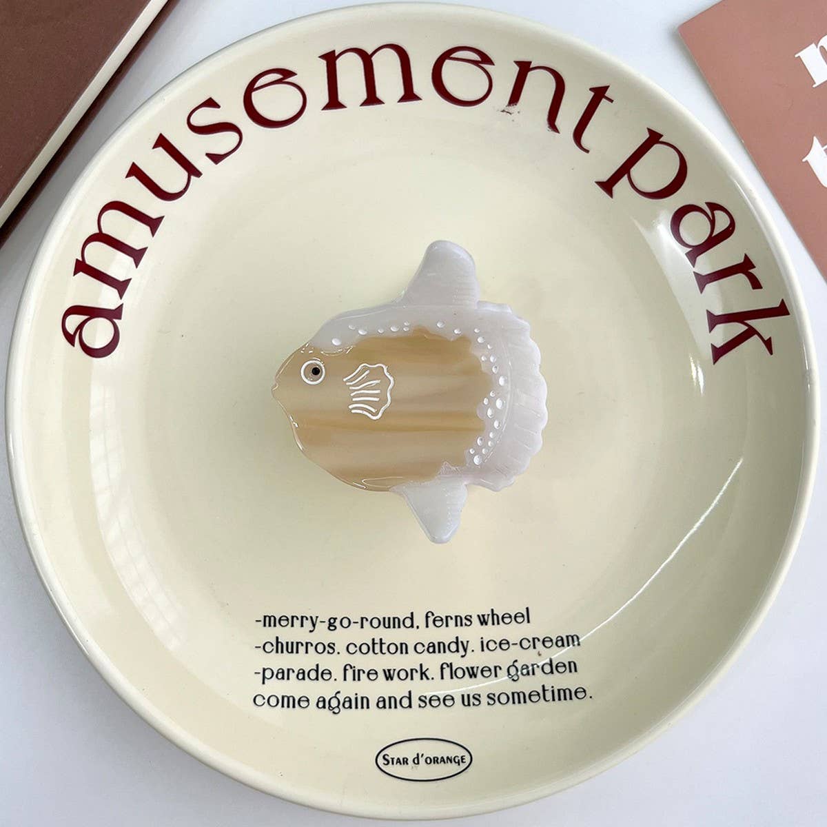 OCEAN SERIES ACETATE HAIR CLAW SUNFISH PUFFERFISH_CWAHA6024