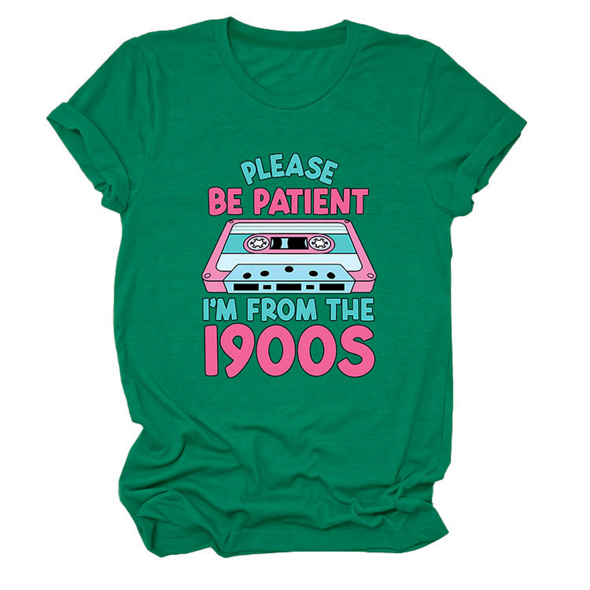 Women Teeplease Be Patient Letter Print_Cwtts1501