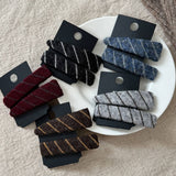 Contrast Twill Hair Clip Side Bang Pin Women_Cwaha07804