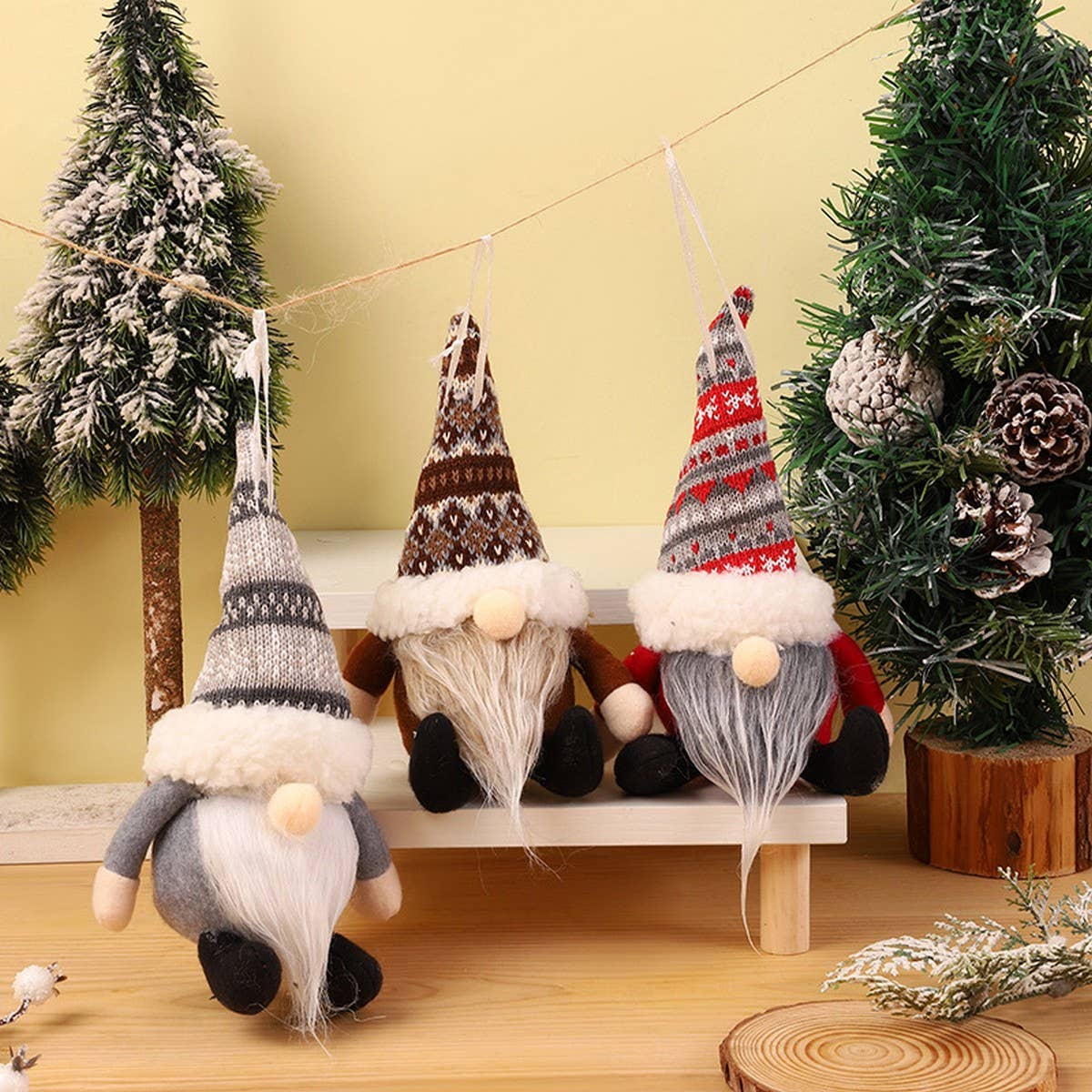 KNITTED HAT BALL FOREST OLD MAN PENDANT DECORATION_CWMM2771