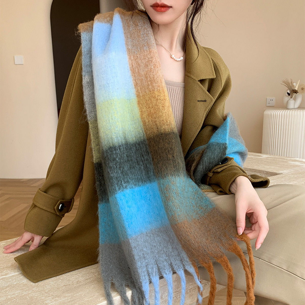 PLUSH AC SCARF THICK SOFT WINTER WRAP_CWASC2701