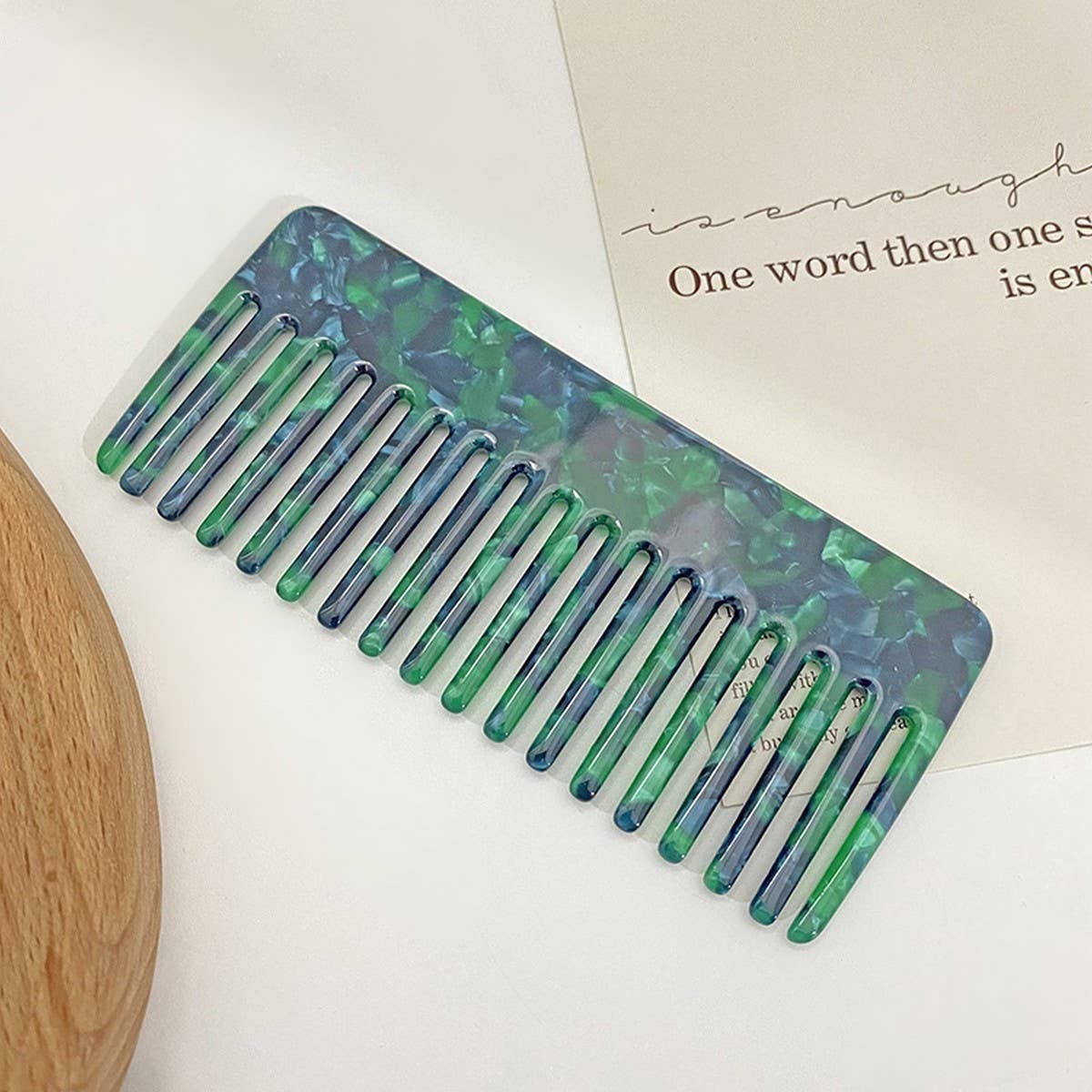 RETRO ACETATE HAIR COMB FLORAL COLORFUL DESIGN_CWMM6401