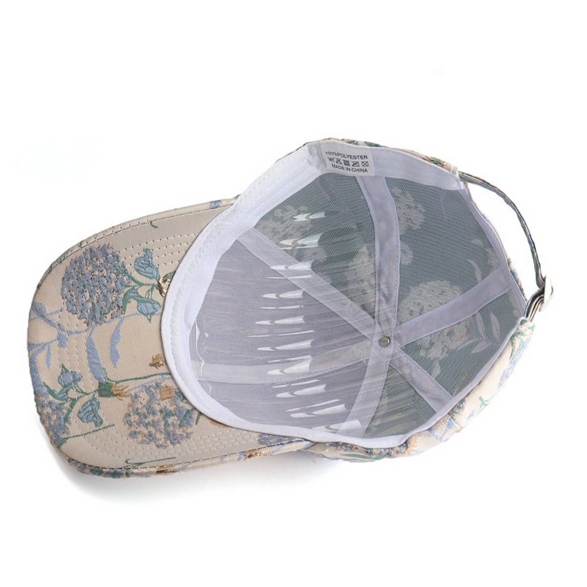 BLUE RED DANDELION JACQUARD BASEBALL CAP SUN HAT_CWAH0991