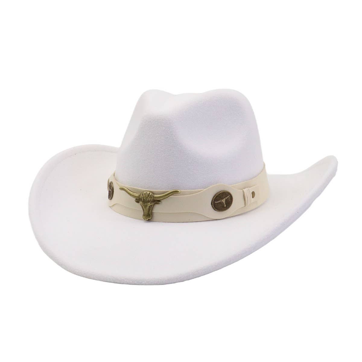 Western Ethnic Felt Cowboy Fedora Hat_Cwah04428