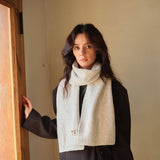 SOLID WOOL BLEND KNIT SCARF FOR WOMEN WARMTH_CWASC2284