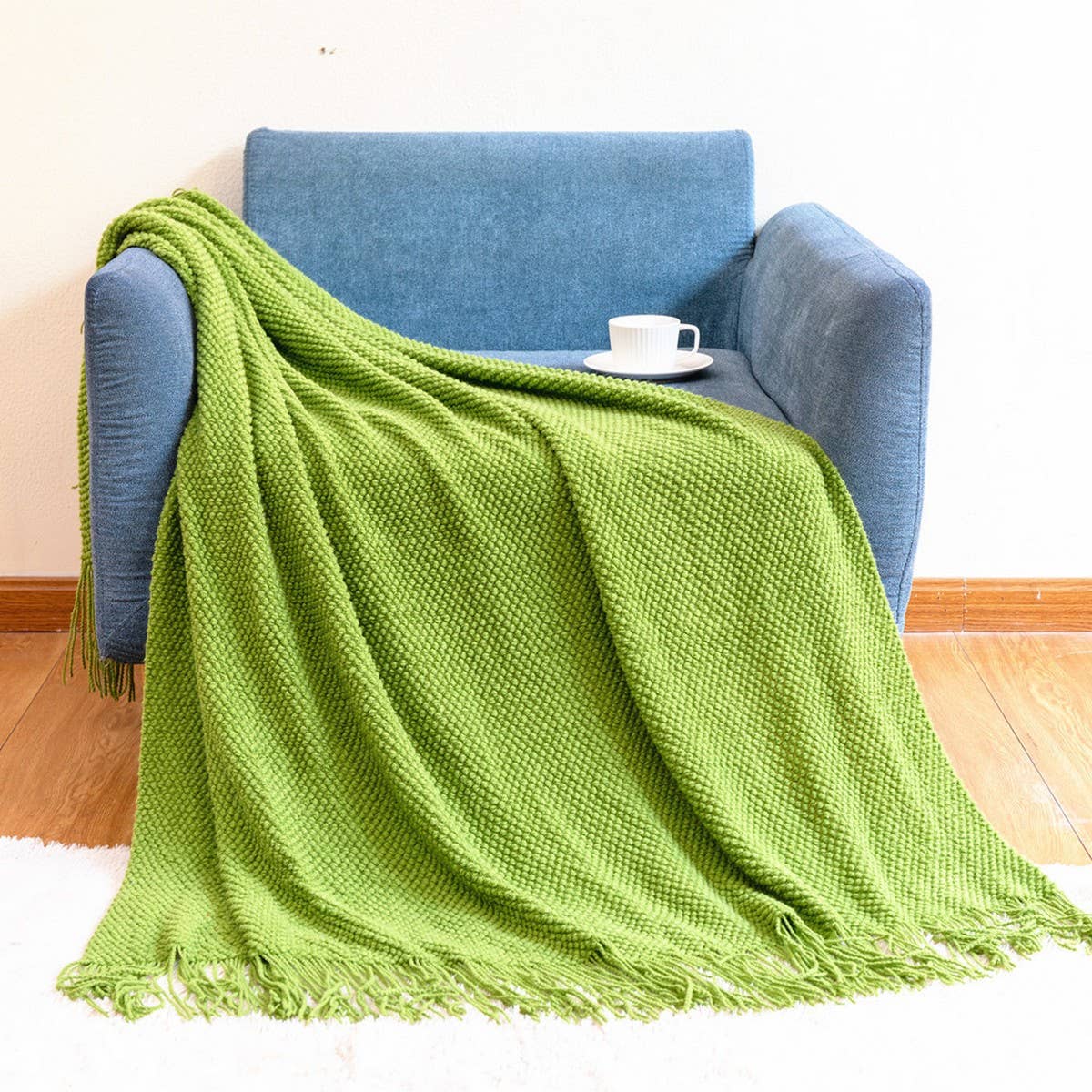 SOFT AND WARM KNIT TASSEL BLANKET FOR BED SOFA_CWMM0186