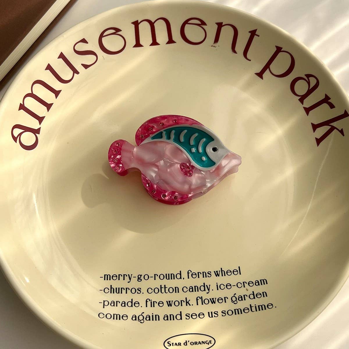 Pink Dolphin Acetate Hair Clip?Ocean Style & Cute_Cwaha5723?