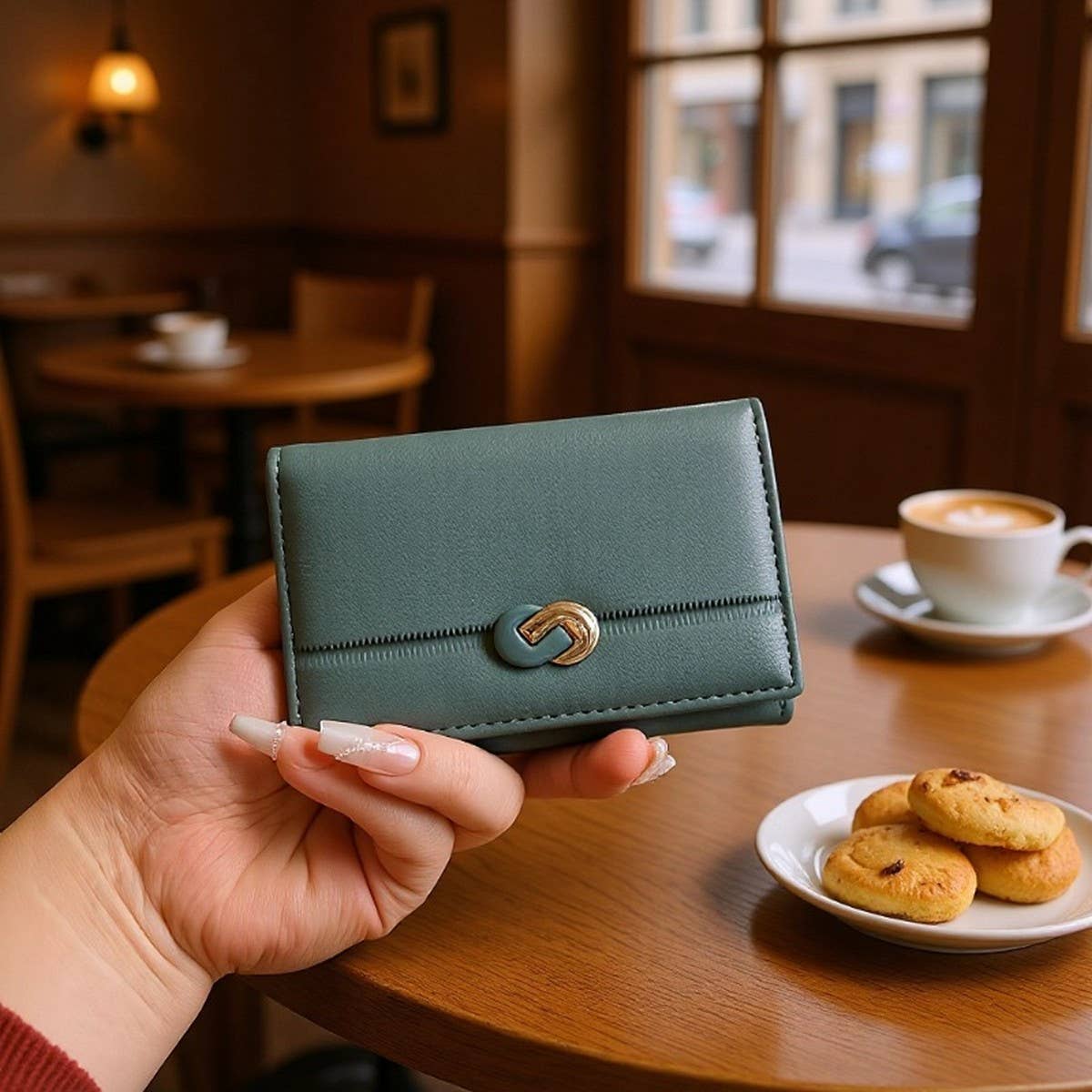 Minimalist Solid Color Mini Trifold Wallet_Cwab06213