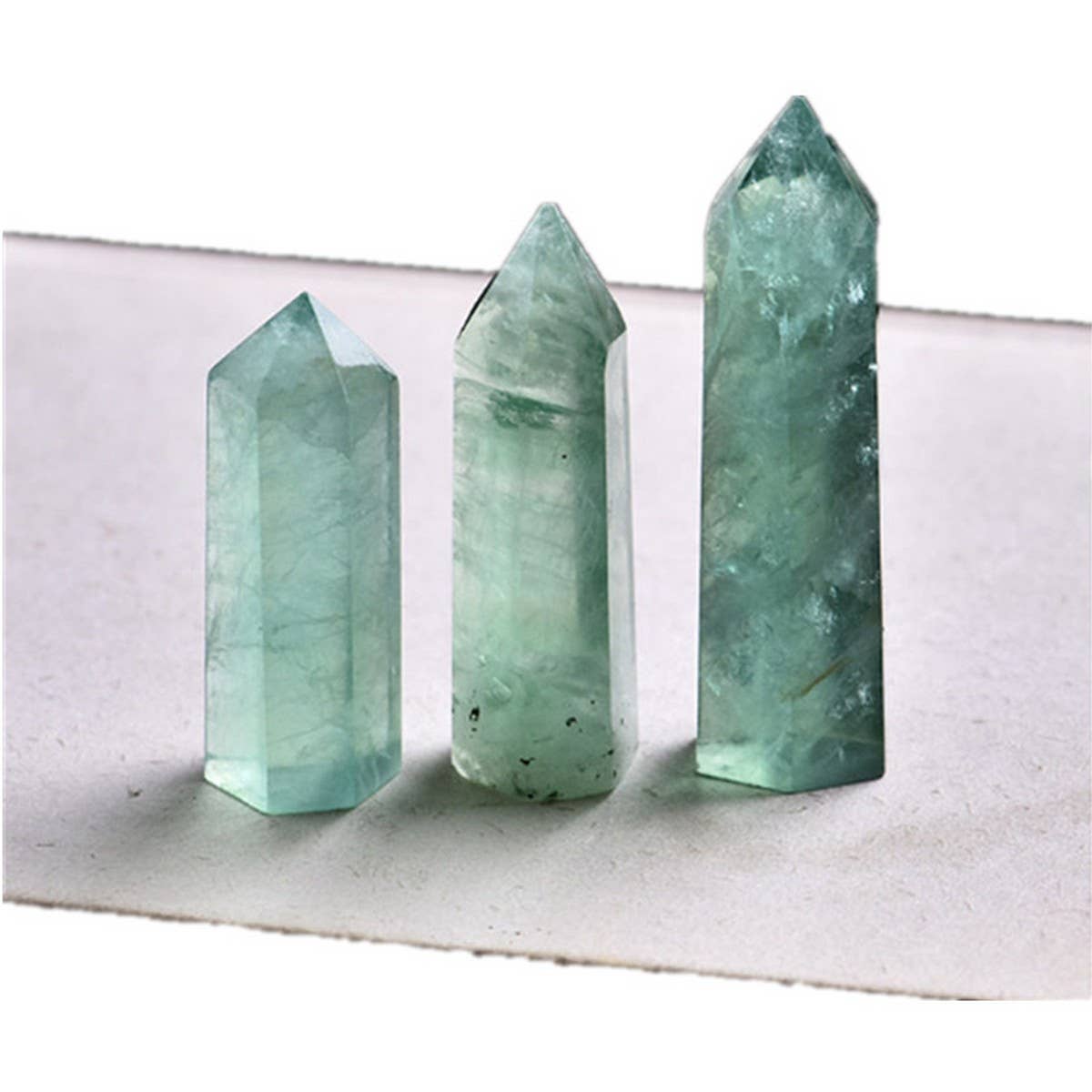 GREEN FLUORITE CRYSTAL POINT TOWER_CWMM8105